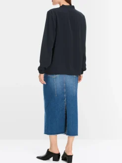Marc Cain Blusen & Tuniken-WEITE BLUSE midnight blue