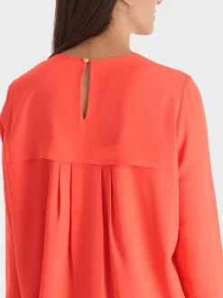 Marc Cain Blusen & Tuniken-WEITE BLUSE MIT NACKENVERSCHLUSS bright tomato