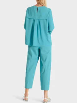 Marc Cain Blusen & Tuniken-WEITE BLUSE MIT NACKENVERSCHLUSS deep tourmaline