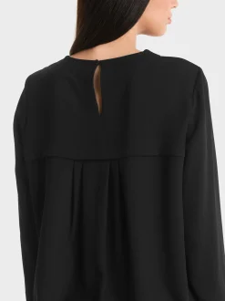 Marc Cain Blusen & Tuniken-WEITE BLUSE MIT NACKENVERSCHLUSS black