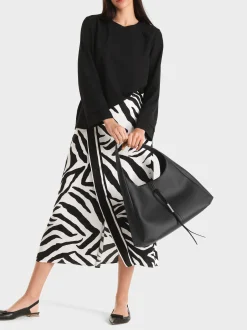 Marc Cain Blusen & Tuniken-WEITE BLUSE MIT NACKENVERSCHLUSS black