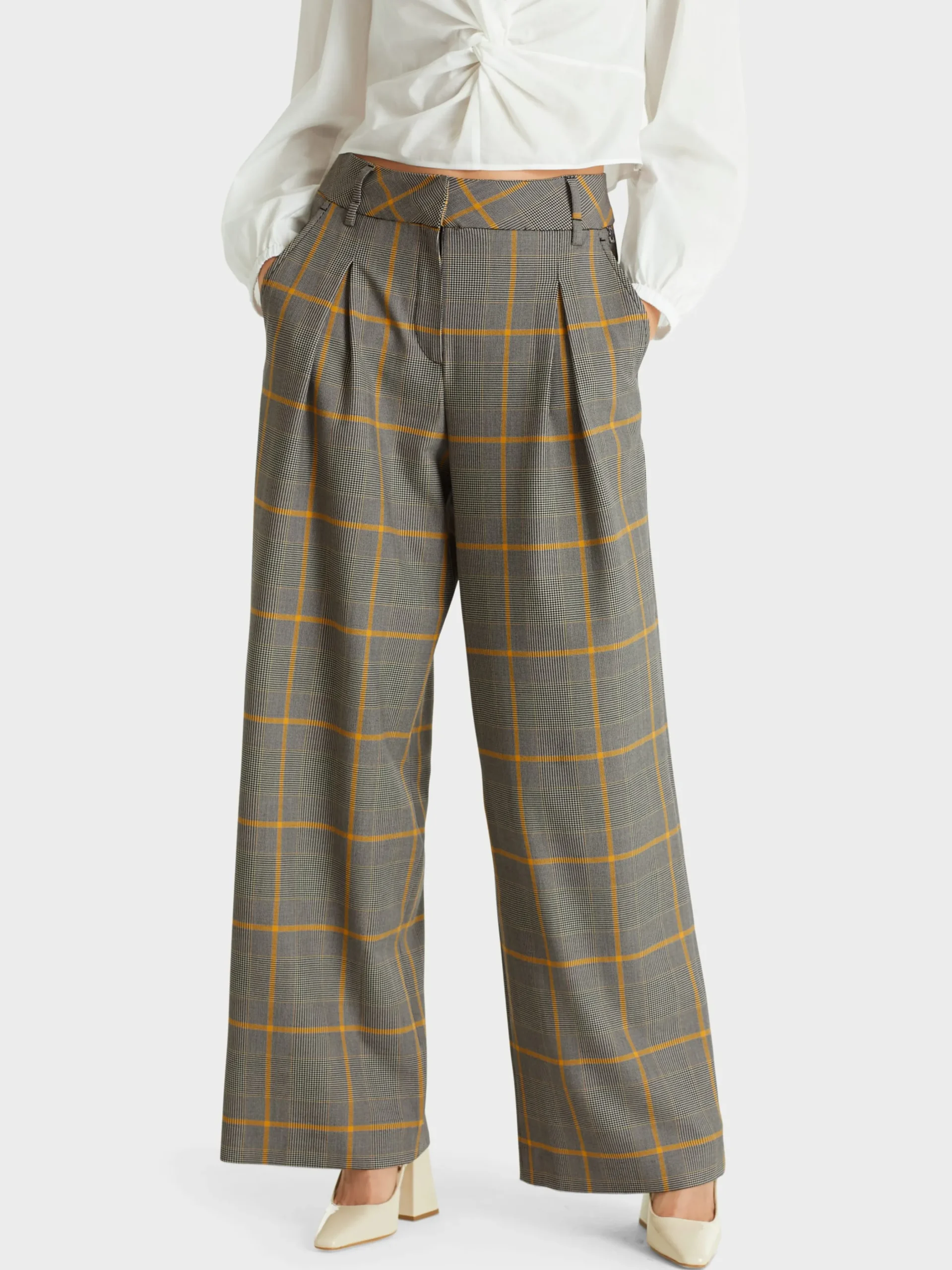 Marc Cain Hosen-WEITE BUNDFALTENHOSE WICHITA – KARIERT light orange