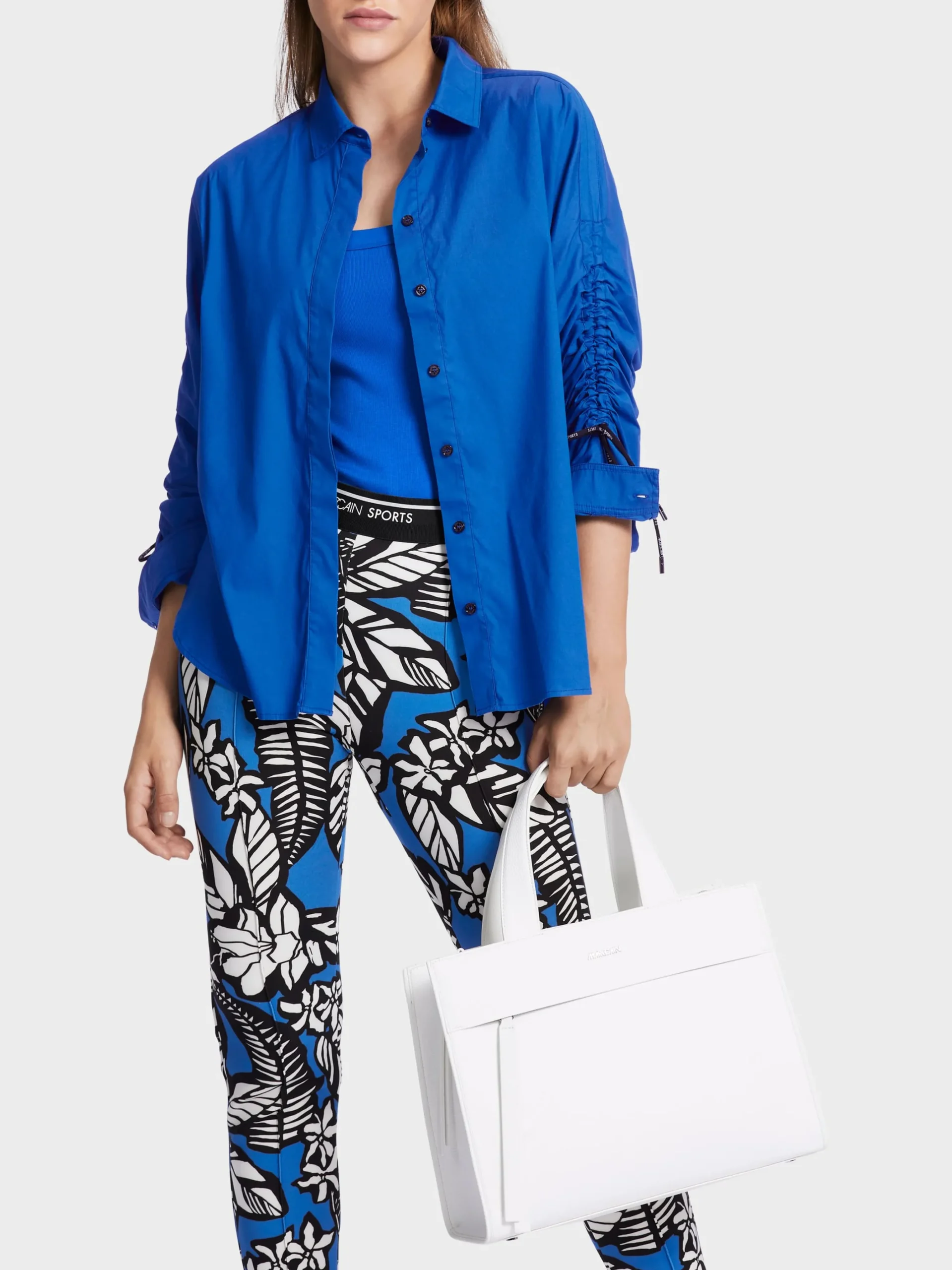 Marc Cain Blusen & Tuniken-WEITE HEMDBLUSE MIT KIMONO-ÄRMELN bright royal blue
