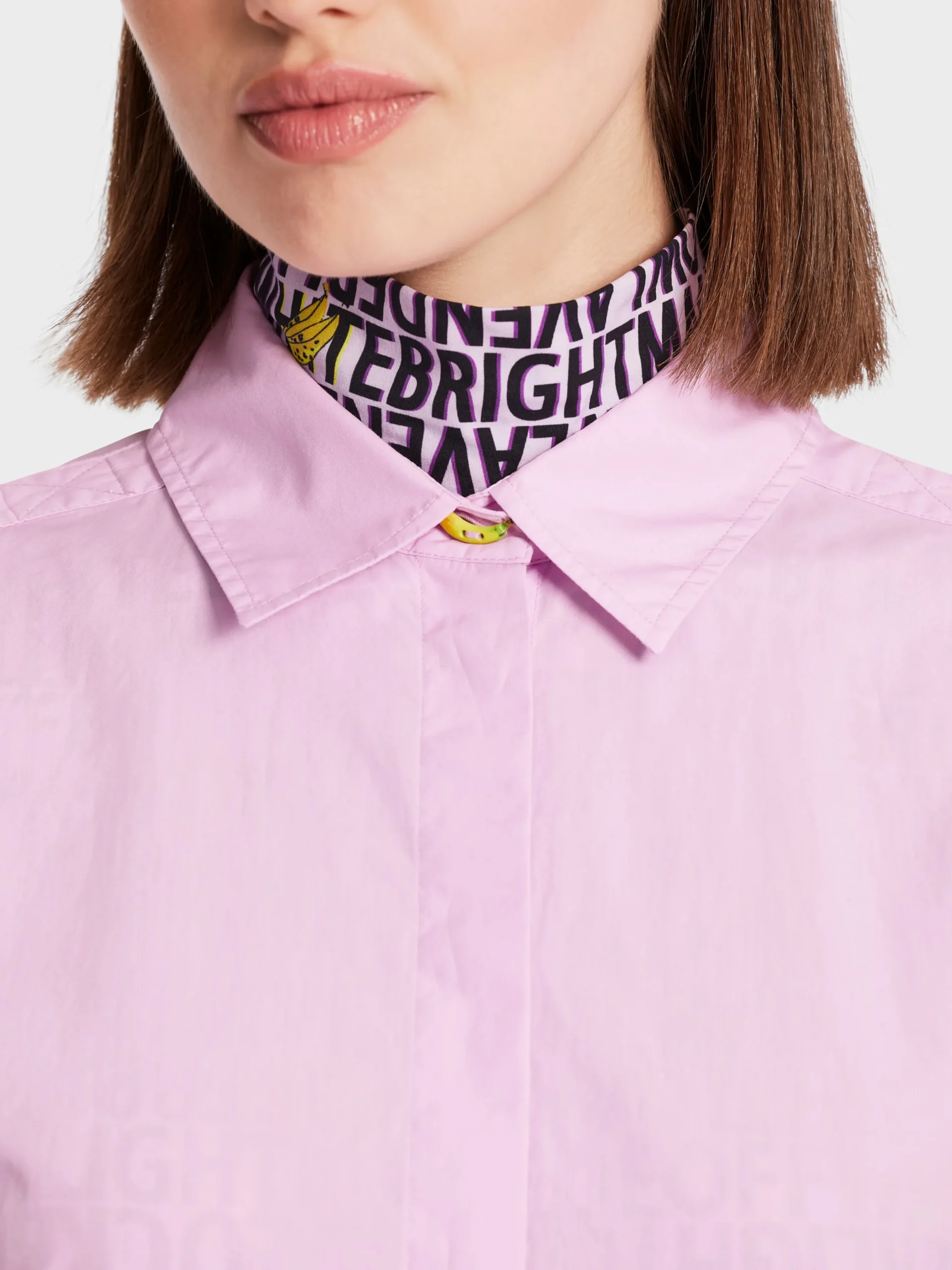 Marc Cain Blusen & Tuniken-WEITE KIMONOBLUSE "RETHINK TOGETHER" bright pink lavender