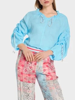 Marc Cain Blusen & Tuniken-WEITE SCHLUPFBLUSE light turquoise