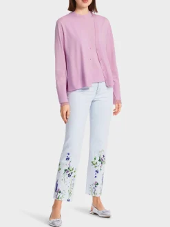 Marc Cain Jacken|Strick-WEITER CARDIGAN "RETHINK TOGETHER" pink lavender