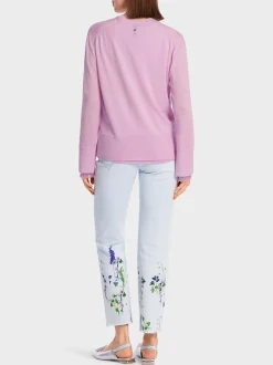 Marc Cain Jacken|Strick-WEITER CARDIGAN "RETHINK TOGETHER" pink lavender