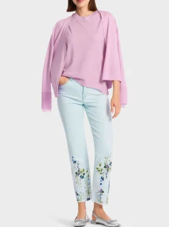 Marc Cain Shirts & Tops|Strick-WEITES TOP "RETHINK TOGETHER" pink lavender