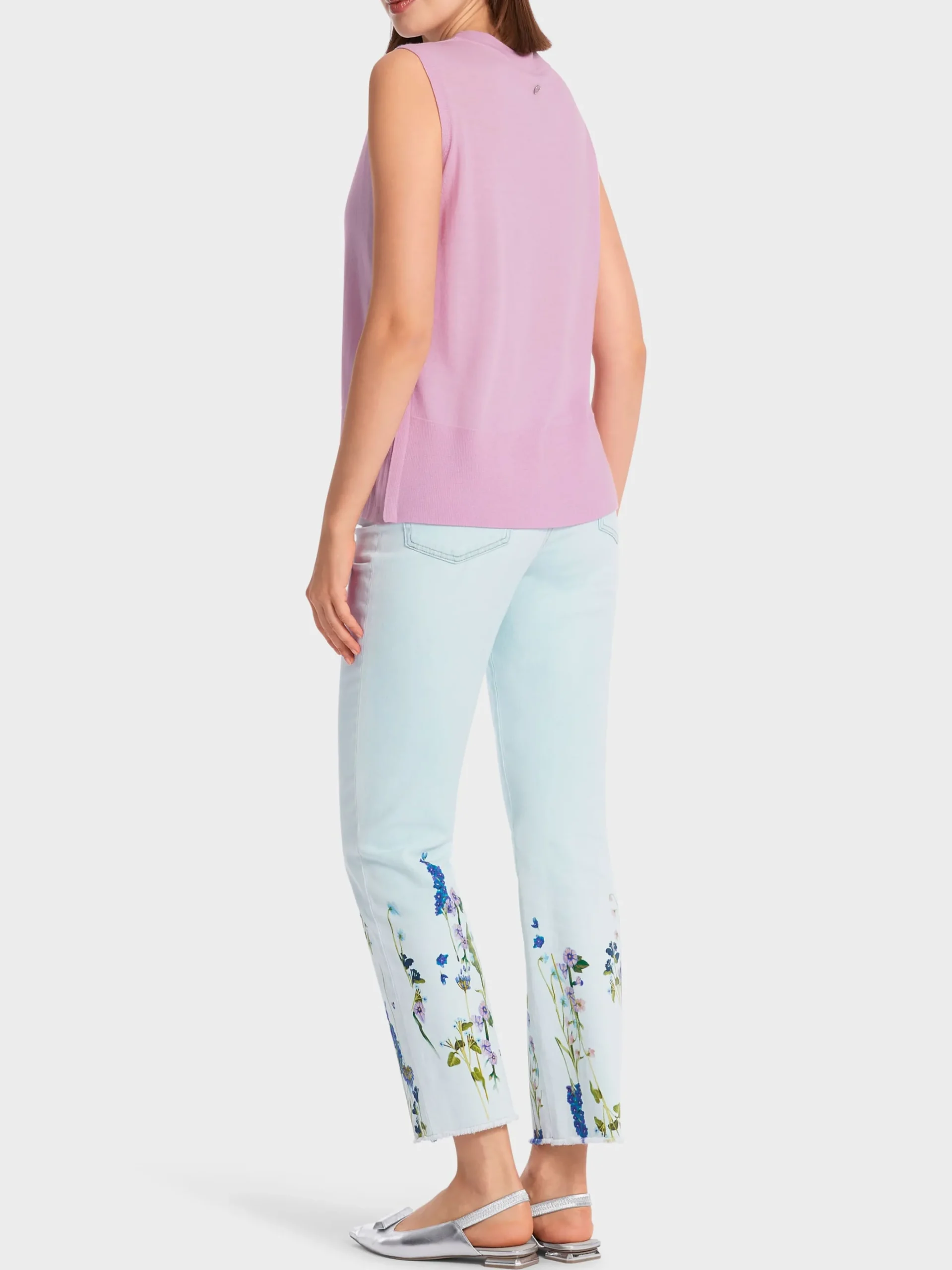Marc Cain Shirts & Tops|Strick-WEITES TOP "RETHINK TOGETHER" pink lavender