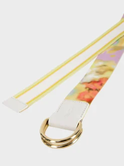 Marc Cain Accessoires-WENDEGÜRTEL IM AKTUELLEN BLURRY DESSIN pale lemon