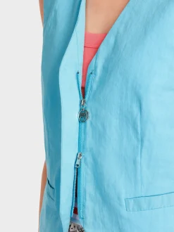 Marc Cain Hosenanzüge|Jacken-WESTE MIT REIßVERSCHLUSS light turquoise
