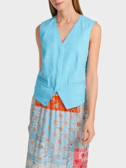 Marc Cain Hosenanzüge|Jacken-WESTE MIT REIßVERSCHLUSS light turquoise