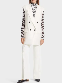 Marc Cain Hosenanzüge|Jacken-WESTE MIT REVERS off-white