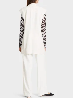 Marc Cain Hosenanzüge|Jacken-WESTE MIT REVERS off-white