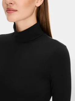 Marc Cain Shirts & Tops-ZARTER ROLLKRAGENPULLOVER black
