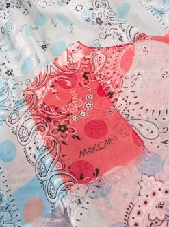 Marc Cain Accessoires-ZARTER SCHAL IM PRINTMIX light neon red