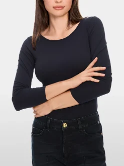 Marc Cain Shirts & Tops-ZARTES LONGSLEEVE midnight blue