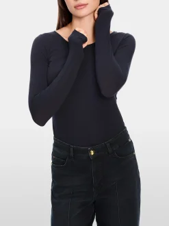Marc Cain Shirts & Tops-ZARTES LONGSLEEVE midnight blue