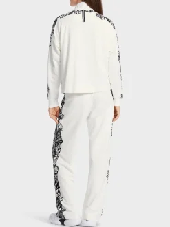 Marc Cain Jacken-ZIPPJACKE MIT FLORALEM PRINT white and black